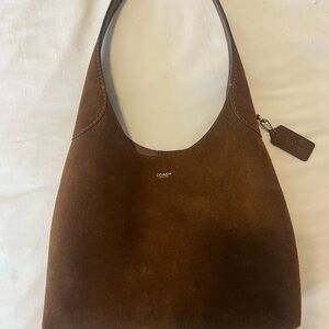 Coach Rich Brown Suede Brooklyn bag